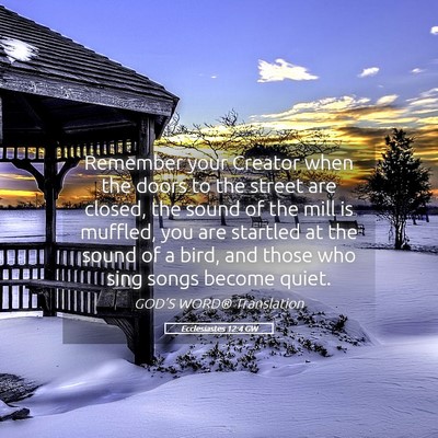 Picture 05 - Ecclesiastes 12:4 GW - Remember your Creator when the doors to the - Bible Verse Picture