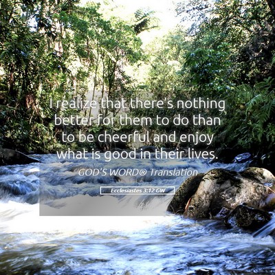 Picture 05 - Ecclesiastes 3:12 GW - I realize that there’s nothing better for them - Bible Verse Picture