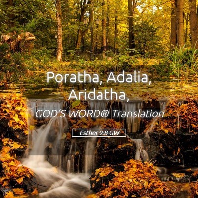 Picture 05 - Esther 9:8 GW - Poratha, Adalia, - Bible Verse Picture