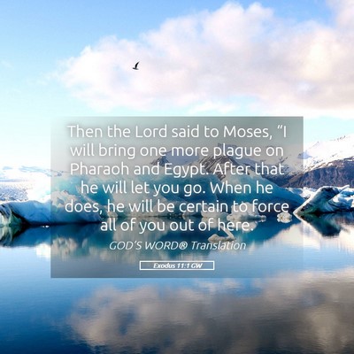 Picture 05 - Exodus 11:1 GW - Then the Lord said to Moses, “I will bring one - Bible Verse Picture