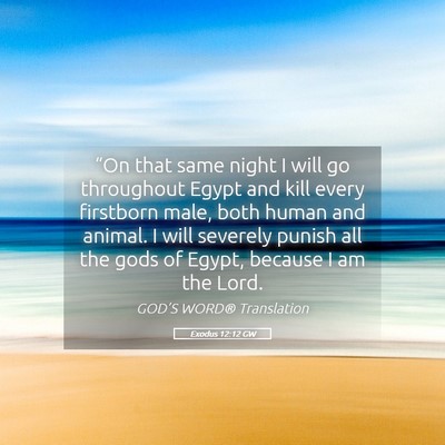 Picture 05 - Exodus 12:12 GW - “On that same night I will go throughout Egypt - Bible Verse Picture