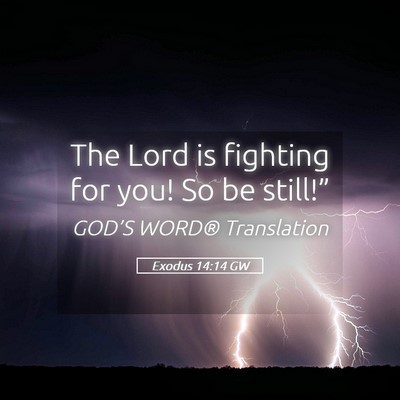 Picture 05 - Exodus 14:14 GW - The Lord is fighting for you! So be - Bible Verse Picture