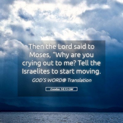 Picture 05 - Exodus 14:15 GW - Then the Lord said to Moses, “Why are you - Bible Verse Picture