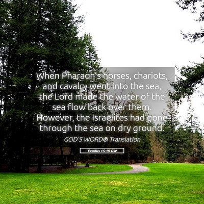 Picture 05 - Exodus 15:19 GW - When Pharaoh’s horses, chariots, and cavalry - Bible Verse Picture