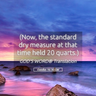 Picture 05 - Exodus 16:36 GW - (Now, the standard dry measure at that time held - Bible Verse Picture