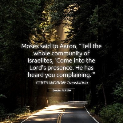 Picture 05 - Exodus 16:9 GW - Moses said to Aaron, “Tell the whole community - Bible Verse Picture