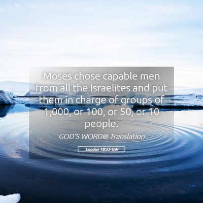 Picture 05 - Exodus 18:25 GW - Moses chose capable men from all the Israelites - Bible Verse Picture