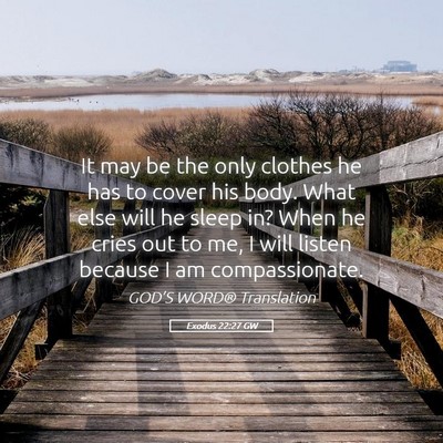 Picture 05 - Exodus 22:27 GW - It may be the only clothes he has to cover his - Bible Verse Picture