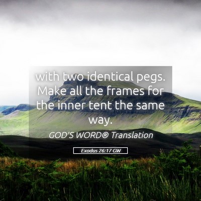 Picture 05 - Exodus 26:17 GW - with two identical pegs. Make all the frames for - Bible Verse Picture