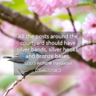 Picture 05 - Exodus 27:17 GW - All the posts around the courtyard should have - Bible Verse Picture