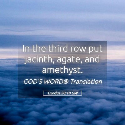 Picture 05 - Exodus 28:19 GW - In the third row put jacinth, agate, and - Bible Verse Picture