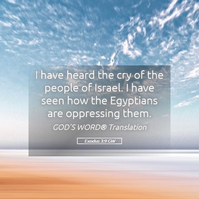 Picture 05 - Exodus 3:9 GW - I have heard the cry of the people of Israel. I - Bible Verse Picture