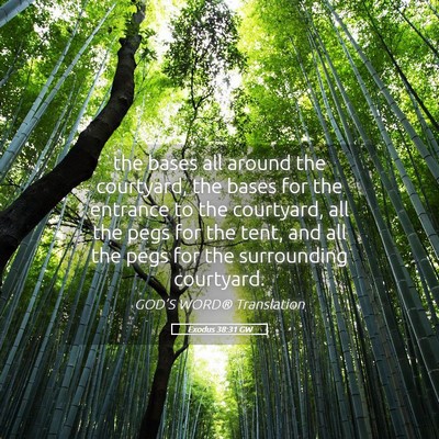 Picture 05 - Exodus 38:31 GW - the bases all around the courtyard, the bases for - Bible Verse Picture