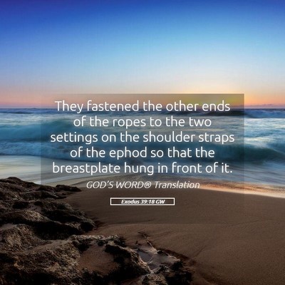 Picture 05 - Exodus 39:18 GW - They fastened the other ends of the ropes to the - Bible Verse Picture