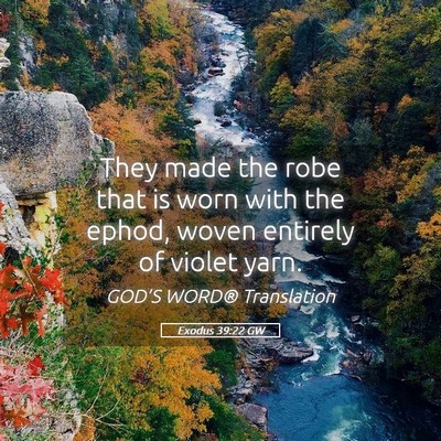 Picture 05 - Exodus 39:22 GW - They made the robe that is worn with the ephod, - Bible Verse Picture