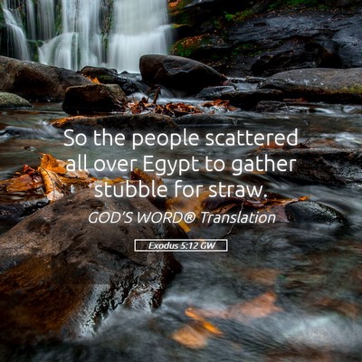 Picture 05 - Exodus 5:12 GW - So the people scattered all over Egypt to gather - Bible Verse Picture