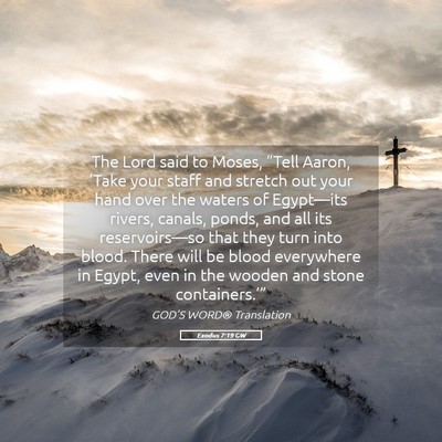 Picture 05 - Exodus 7:19 GW - The Lord said to Moses, “Tell Aaron, ‘Take - Bible Verse Picture