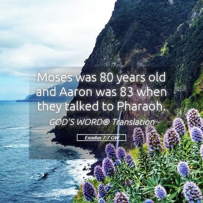 Picture 05 - Exodus 7:7 GW - Moses was 80 years old and Aaron was 83 when they - Bible Verse Picture
