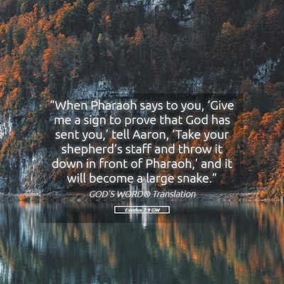 Picture 05 - Exodus 7:9 GW - “When Pharaoh says to you, ‘Give me a sign to - Bible Verse Picture
