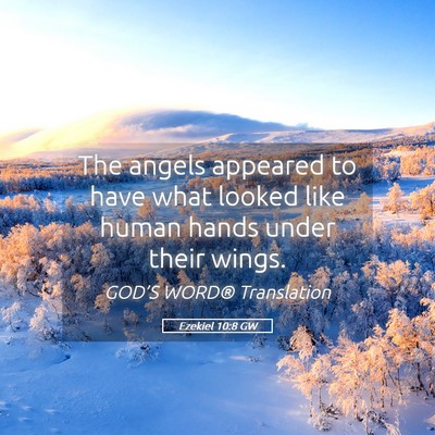Picture 05 - Ezekiel 10:8 GW - The angels appeared to have what looked like - Bible Verse Picture