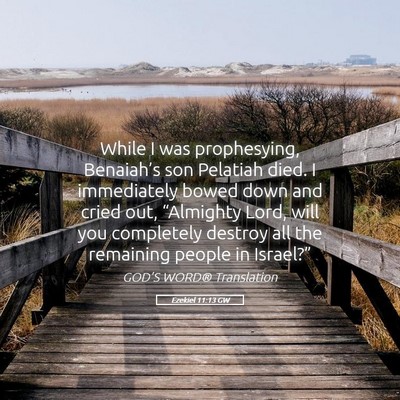 Picture 05 - Ezekiel 11:13 GW - While I was prophesying, Benaiah’s son Pelatiah - Bible Verse Picture
