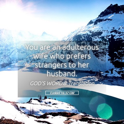Picture 05 - Ezekiel 16:32 GW - You are an adulterous wife who prefers strangers - Bible Verse Picture