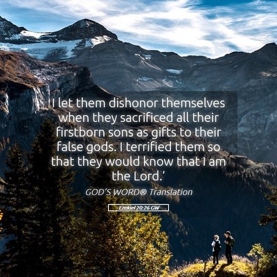 Picture 05 - Ezekiel 20:26 GW - I let them dishonor themselves when they - Bible Verse Picture