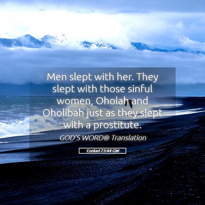 Picture 05 - Ezekiel 23:44 GW - Men slept with her. They slept with those sinful - Bible Verse Picture
