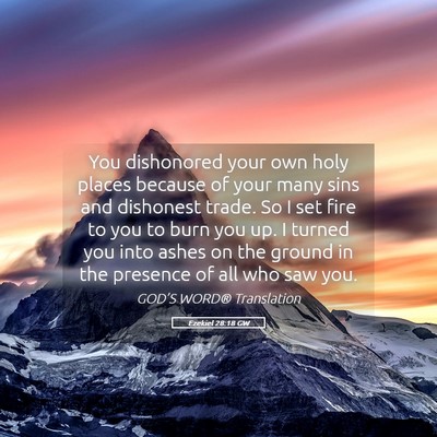 Picture 05 - Ezekiel 28:18 GW - You dishonored your own holy places because of - Bible Verse Picture