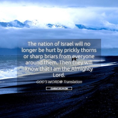 Picture 05 - Ezekiel 28:24 GW - The nation of Israel will no longer be hurt by - Bible Verse Picture