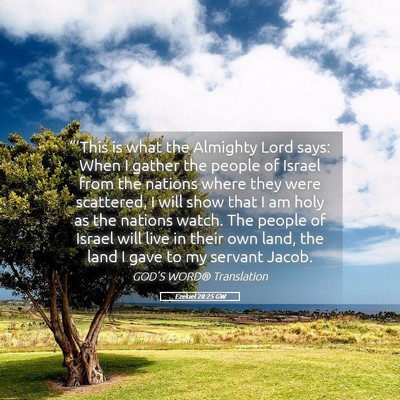Picture 05 - Ezekiel 28:25 GW - “‘This is what the Almighty Lord says: When I - Bible Verse Picture