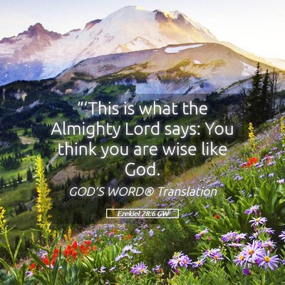 Picture 05 - Ezekiel 28:6 GW - “‘This is what the Almighty Lord says: You - Bible Verse Picture