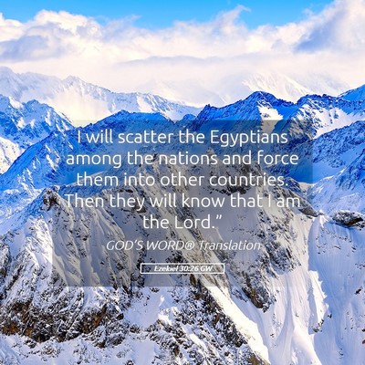 Picture 05 - Ezekiel 30:26 GW - I will scatter the Egyptians among the nations - Bible Verse Picture