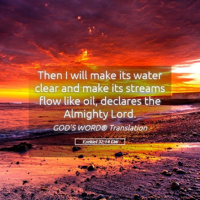 Picture 05 - Ezekiel 32:14 GW - Then I will make its water clear and make its - Bible Verse Picture
