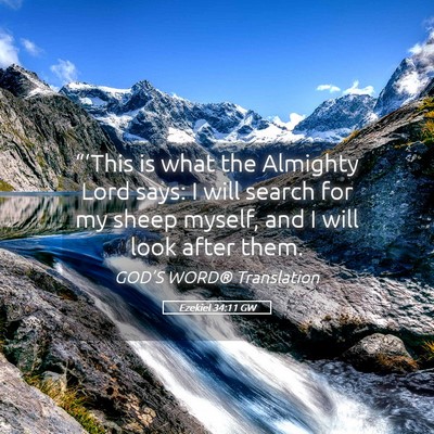 Picture 05 - Ezekiel 34:11 GW - “‘This is what the Almighty Lord says: I will - Bible Verse Picture