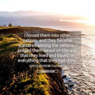Picture 05 - Ezekiel 36:19 GW - I forced them into other nations, and they became - Bible Verse Picture