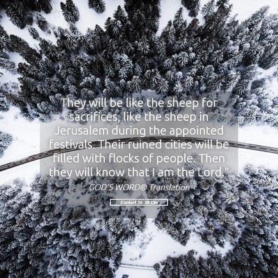 Picture 05 - Ezekiel 36:38 GW - They will be like the sheep for sacrifices, like - Bible Verse Picture
