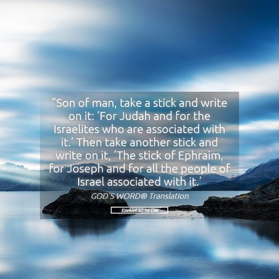 Picture 05 - Ezekiel 37:16 GW - “Son of man, take a stick and write on it: - Bible Verse Picture