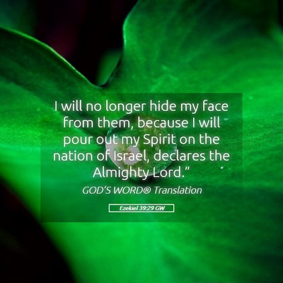 Picture 05 - Ezekiel 39:29 GW - I will no longer hide my face from them, because - Bible Verse Picture