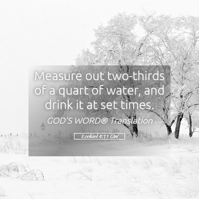 Picture 05 - Ezekiel 4:11 GW - Measure out two-thirds of a quart of water, and - Bible Verse Picture