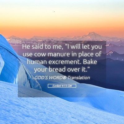 Picture 05 - Ezekiel 4:15 GW - He said to me, “I will let you use cow manure - Bible Verse Picture