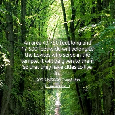 Picture 05 - Ezekiel 45:5 GW - An area 43,750 feet long and 17,500 feet wide - Bible Verse Picture