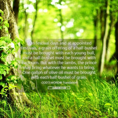 Picture 05 - Ezekiel 46:11 GW - “‘On festival days and at appointed - Bible Verse Picture