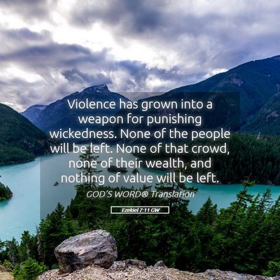Picture 05 - Ezekiel 7:11 GW - Violence has grown into a weapon for punishing - Bible Verse Picture