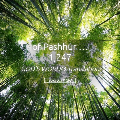 Picture 05 - Ezra 2:38 GW - of Pashhur … - Bible Verse Picture