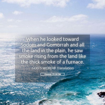 Picture 05 - Genesis 19:28 GW - When he looked toward Sodom and Gomorrah and all - Bible Verse Picture