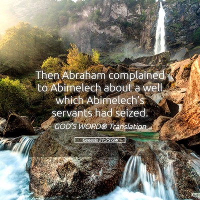 Picture 05 - Genesis 21:25 GW - Then Abraham complained to Abimelech about a well - Bible Verse Picture