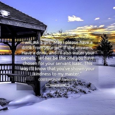 Picture 05 - Genesis 24:14 GW - I will ask a girl, ‘May I please have a drink - Bible Verse Picture