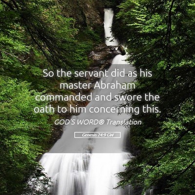 Picture 05 - Genesis 24:9 GW - So the servant did as his master Abraham - Bible Verse Picture