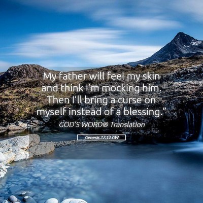 Picture 05 - Genesis 27:12 GW - My father will feel my skin and think I’m - Bible Verse Picture